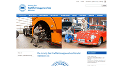 Desktop Screenshot of kfz-innung-muenster.de